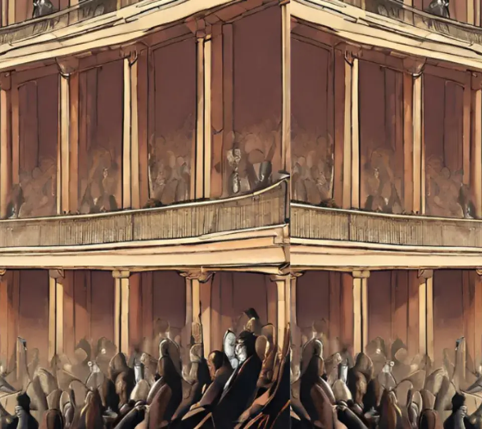 Amphithéâtre avec un conférencier