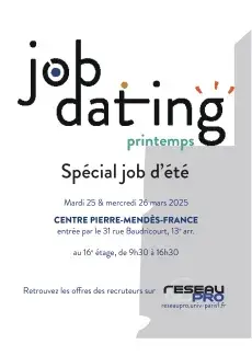 Job Dating printemps 2025 spécial Job d'été 